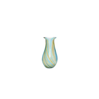 Hübsch - Kaleido Vase Blue/Yellow