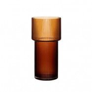 Hübsch - Ripple Vase Amber