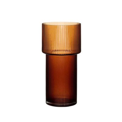 Hübsch - Ripple Vase Amber
