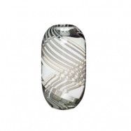 Hübsch - Swirl Vase Clear/White