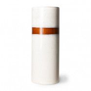 HKliving 70s ceramics vas L Ø9,5x25 cm Snow (vit)