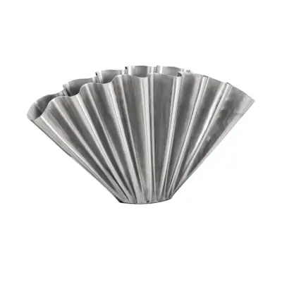 House Doctor - Flood Vase Längd 53 cm silverborstat järn