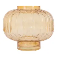 HOUSE NORDIC munbl&aring;st vas, rund - b&auml;rnstensf&auml;rgad glas