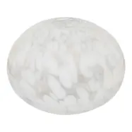 HOUSE NORDIC munbl&aring;st vas, rund - glas med vita prickar