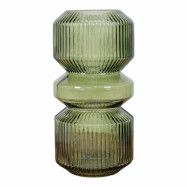 HOUSE NORDIC vas, rund - grönt glas (H:24,5)