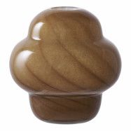 HOUSE NORDIC vas, rund - brunt glas (Ø16,5x17)