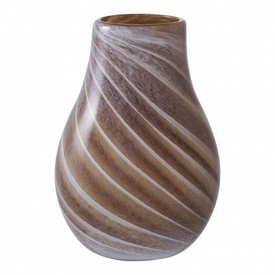 HOUSE NORDIC vas, rund - brunt glas (Ø16x23)