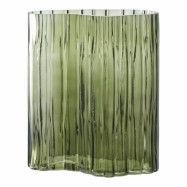 HOUSE NORDIC vas, organisk - rökgrönt glas (21x12x26,5)