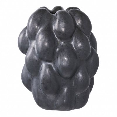 HOUSE NORDIC vas - svart keramik (14x15x19)