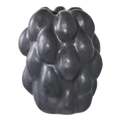 HOUSE NORDIC vas - svart keramik (14x15x19)