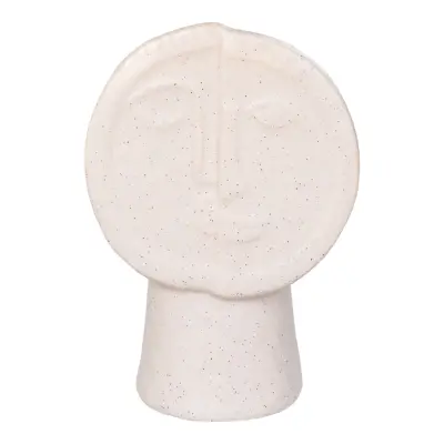 HOUSE NORDIC Vase, keramikk, beige, 12x7,5x17,5 cm