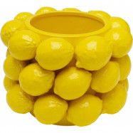 KARE DESIGN Citronjuice vas, rund - gult porslin (H:19cm)