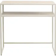 KARE DESIGN Loftie konsolbord, med 1 hyllplan - grå MDF och stål (80x80)