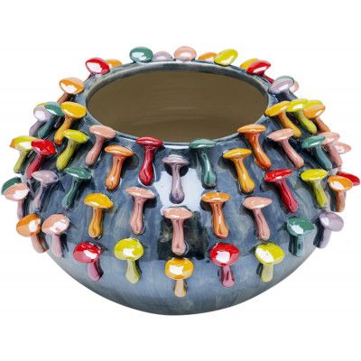 KARE DESIGN Mushrooms vas, rund - flerfärgat stengods
