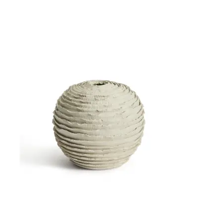 KAVE HOME Evania vas, rund - beige keramik (Ø23)