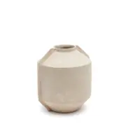 KAVE HOME Meja beige papier-maché vas 38 cm
