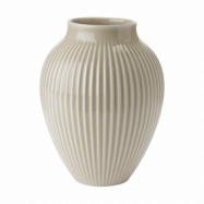 Knabstrup Keramik Knabstrup vas räfflad 20 cm Ripple sand