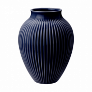 Knabstrup Keramik Knabstrup vas räfflad 27 cm Dark blue