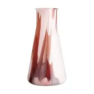 Kosta Boda Lab erlenmeyer vas 30,5 cm Röd-vit-rosa