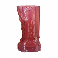 Kosta Boda Rocky Baroque vas 35 cm Hot pink