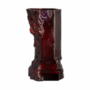 Kosta Boda Rocky Baroque vas 35 cm Oxblood