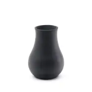 LAFORMA Silaia dekorativ vas, rund - svart terrakotta