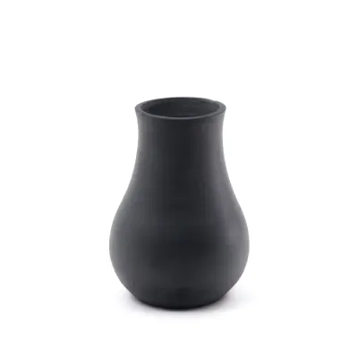 LAFORMA Silaia dekorativ vas, rund - svart terrakotta
