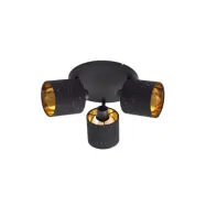 Lindby - Vasilia 3 Plafond w/Pattern Svart/Guld