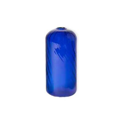Vas Swirl 7x15cm Mörkblå