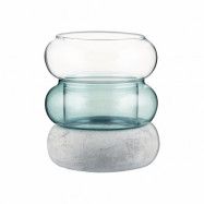 Muurla Bagel vas/ljuslykta 12 cm Lake blue
