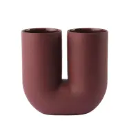 Muuto - Kink Vase H26,3 Deep Röd