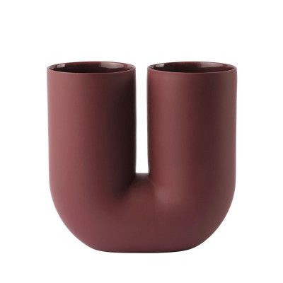 Muuto - Kink Vase H26,3 Deep Röd