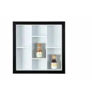 NORDIC LIVING KOLLEKTION Septem vägghylla, med 7 fack - vit och svart MDF