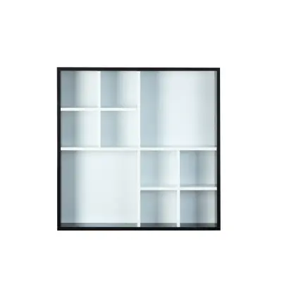 NORDIC LIVING COLLECTION Decem svartvit förvaringslåda med 10 förvaringsfack, utan glas