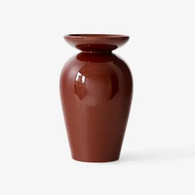 &Tradition - Momento JH47 vas rödbrun 24 cm hög keramik