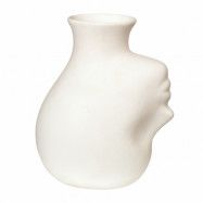 POLSPOTTEN Upside-down head vas 25 cm Vit