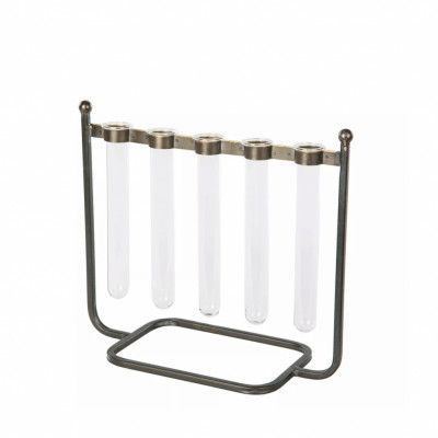 Provrör m. Ställning antik mässing