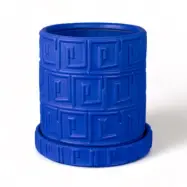 SELETTI - Magna Graecia Greca Vase w/Saucer Blå