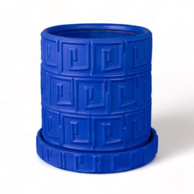 SELETTI - Magna Graecia Greca Vase w/Saucer Blå