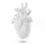 SELETTI - Love In Bloom Giant Resin Heart Vas Vit