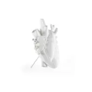 SELETTI - Love In Bloom Porcelain Heart Vas Vit