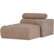 WOOOD Novi schäslongelement, höger - taupe bouclétyg och plast
