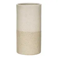 Vas Barbara Bloomingville Ø11xH22 cm, Vit/Sand