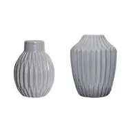 Vas Bloomingville Ø8xH11 / Ø10xH13 cm 2 st, Ljusgrå