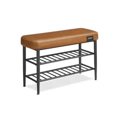 VASAGLE EKHO LSB054K01 Skobänk med sömmar 30 x 80 x 50 cm Modern 135 kg Bärförmåga 135 kg Konstläder med sömmar