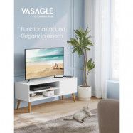 VASAGLE TV-skåp TV-skåp för TV upp till 55 tum 120 cm lång TV-bänk för vardagsrummet Industriel
