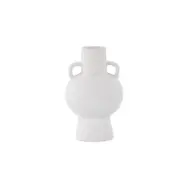 VENTURE DESIGN Cent vas, w. 2 handtag - matt vit stengods (16x16x24)