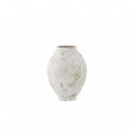 VENTURE DESIGN Globe vas, rund - beige/brun keramik (8x18x22H)