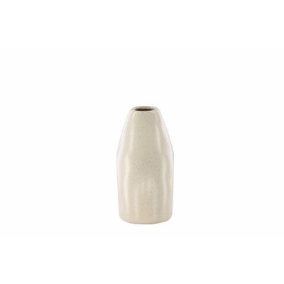 VENTURE DESIGN Kento vas - beige/svarta prickar stengods (21x8x15H)