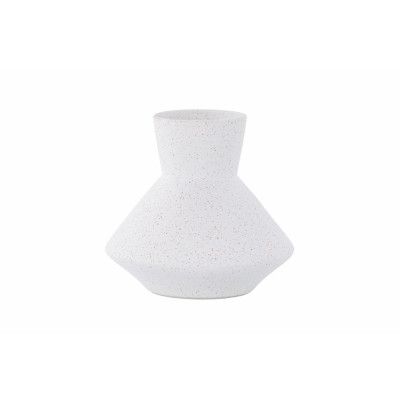 VENTURE DESIGN Rellis vas - vit/svarta prickar keramik (H20xB22)